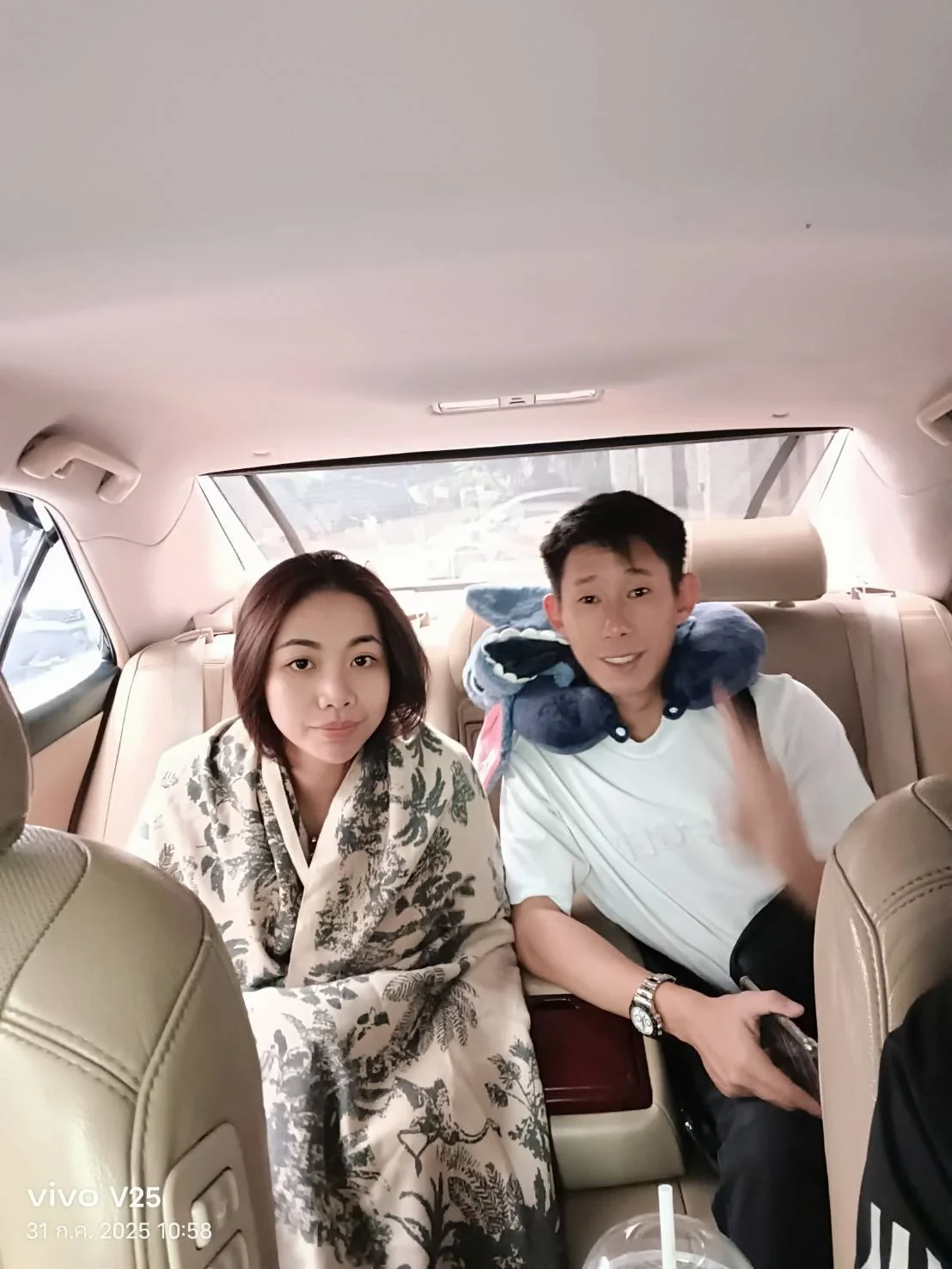 Passengers travelling inside a private vehicle